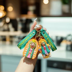 Matryoshka Russian Doll Keychain for Men Women Cute Schoolbag Pendant Car Keyring Accessories Ornaments Holidays Gifts