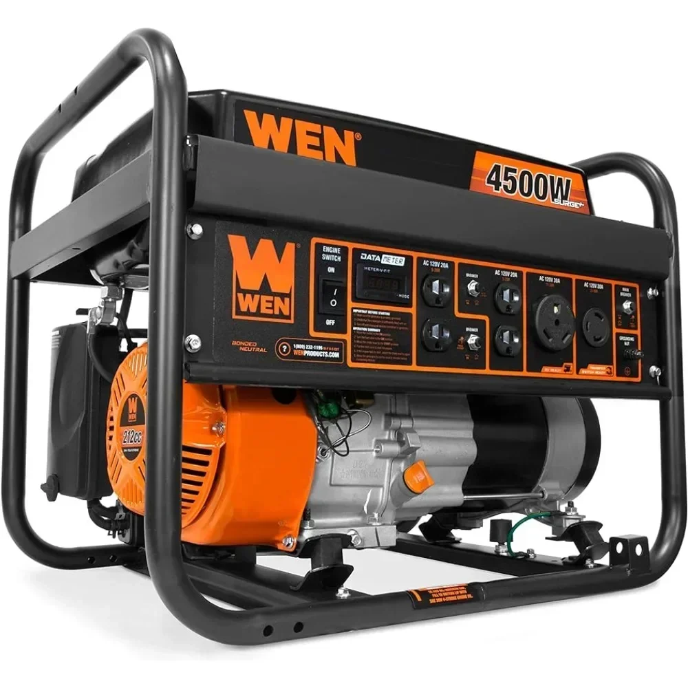 

# Hot GN4500 4500-Watt 212cc Transfer Switch And RV-Ready Portable Generator, CARB Compliant, Orange/Black