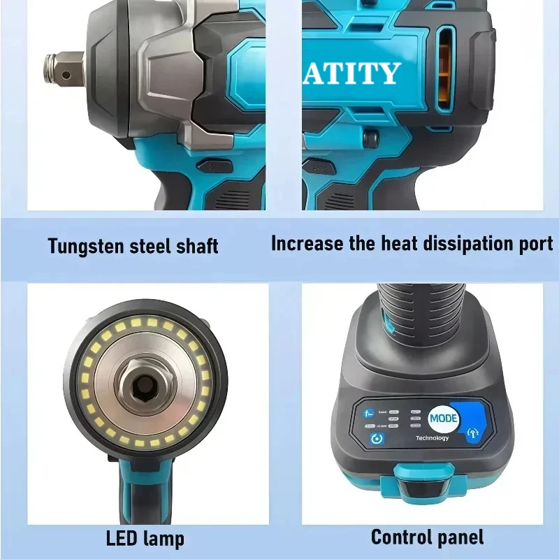 VESMATITY Break Through Rusted Bolts with Brushless Impact Wrench – High-Torque Cordless Tool for Makita 18V/20V Battery