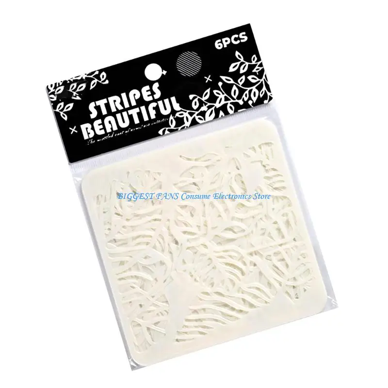 6 PC STENTICI STENZIONI MODELLI DRIVAMENTO STOCCHI STENCILI PITTURA