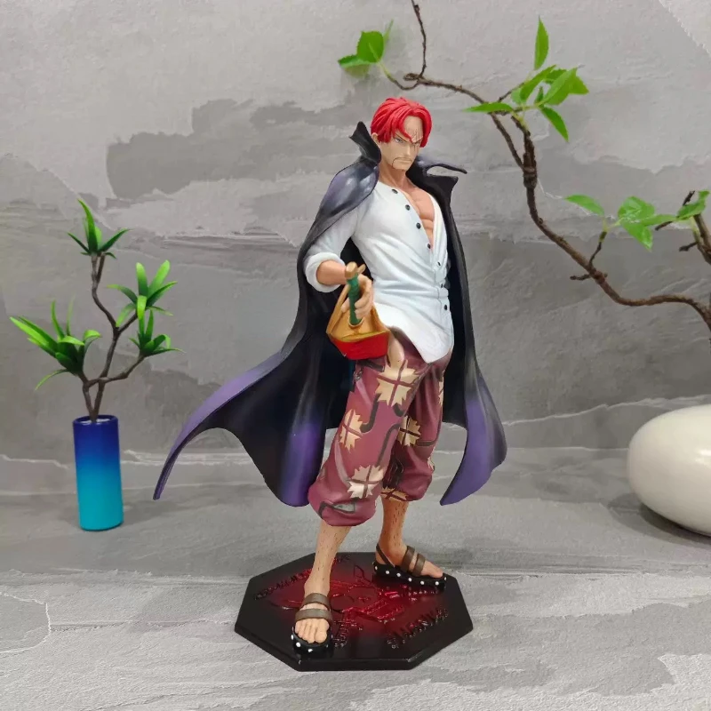 Anime One Piece Shanks figurki czerwone włosy Ryuho figurki statua z pcv kolekcja modeli zabawki peryferyjne ozdoba prezent urodzinowy