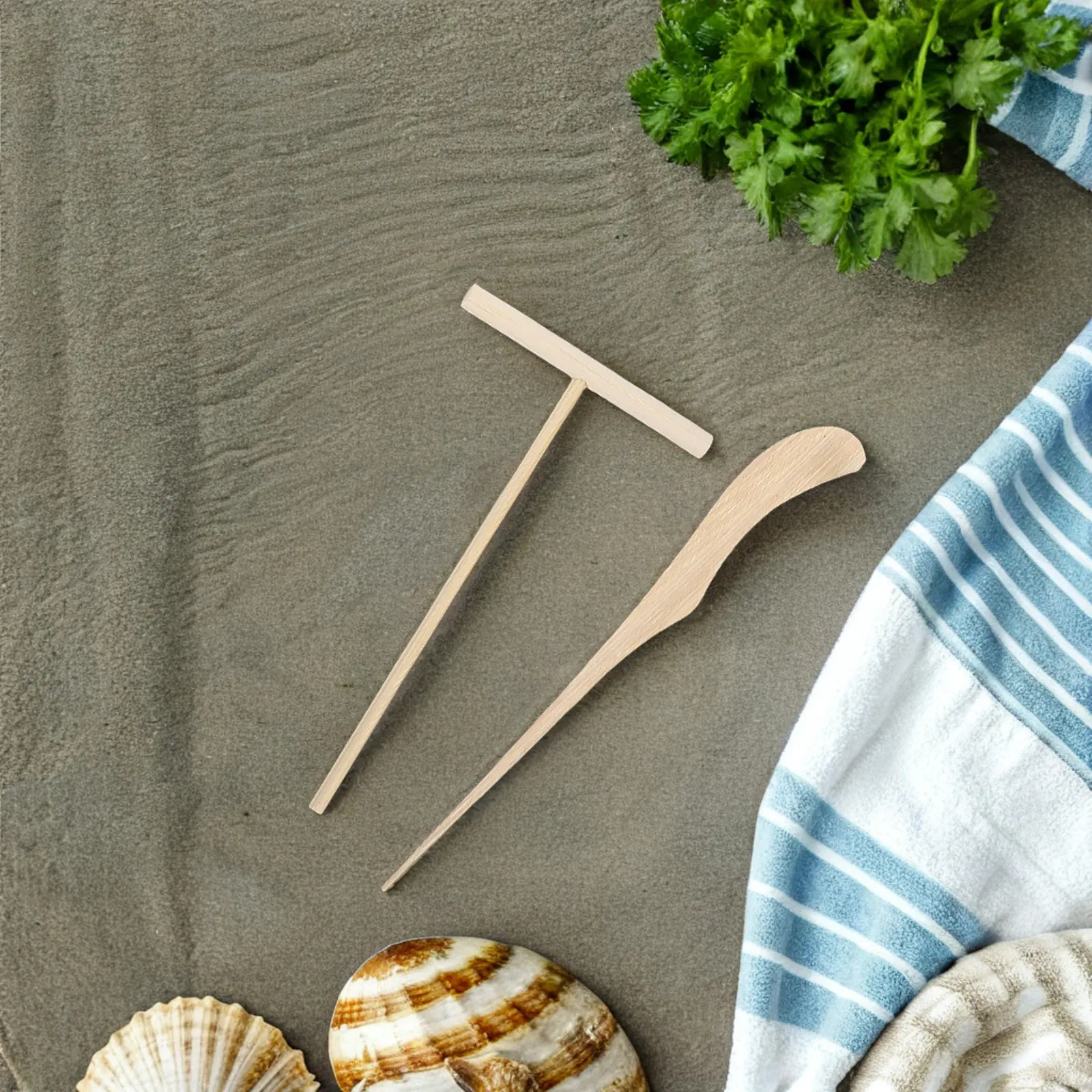 5Pcs Mini Zen Garden Rake Bamb - Gardening Tools Drawing 评论和价格