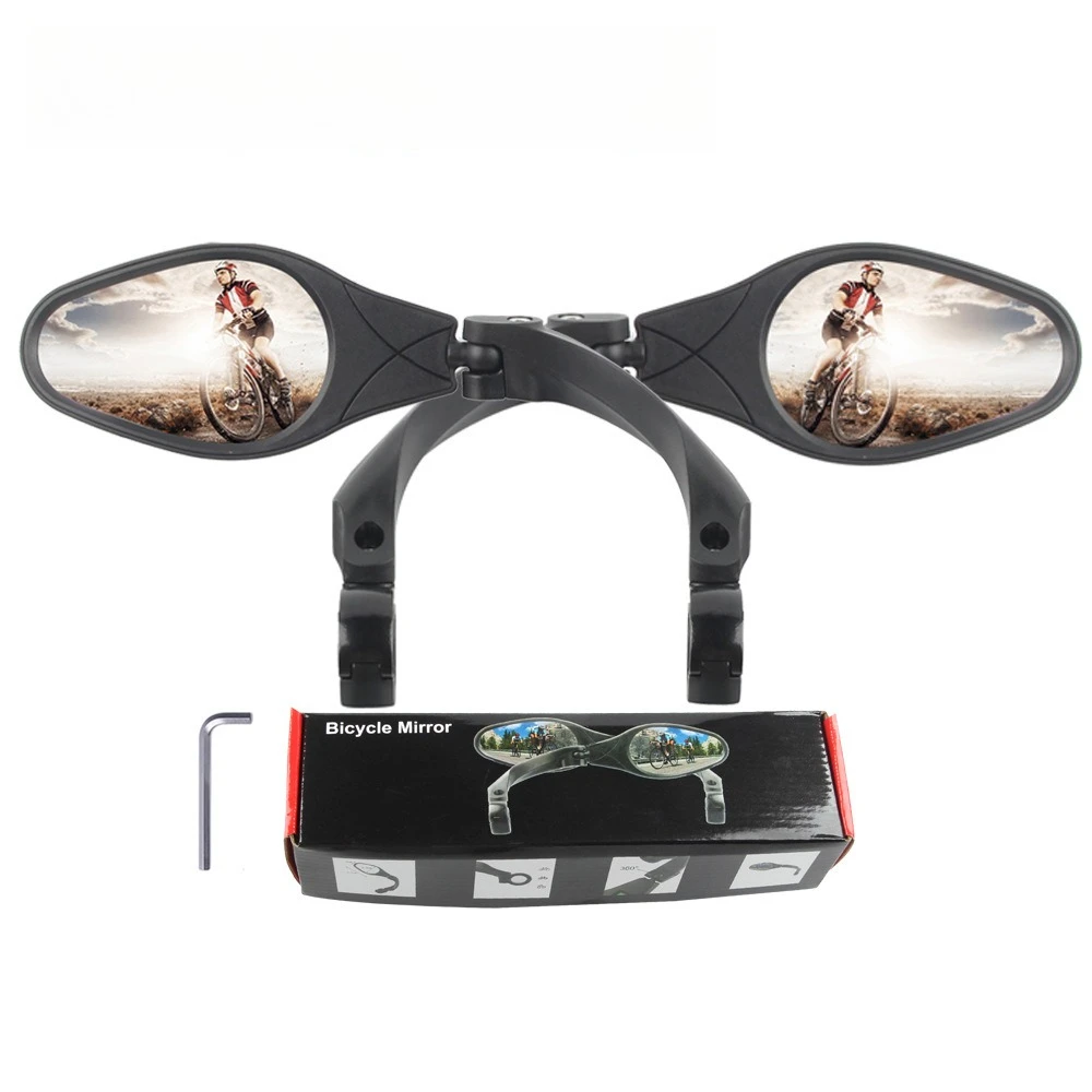 

Bicycle Rearview Mirror Stainless Steel Foldable Rotatable Mountain Bike Flat Reflective Mirror Cycling Accessory