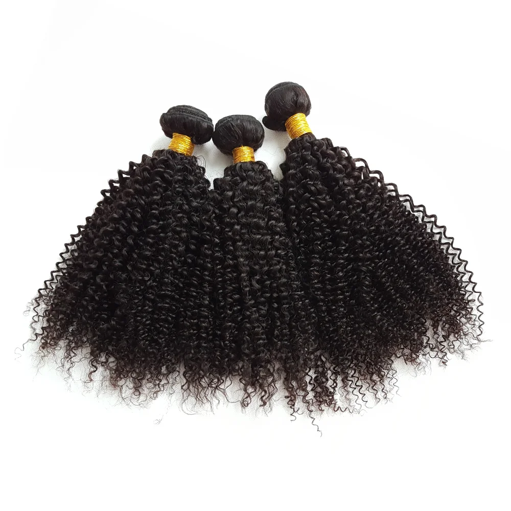 Brazilian Hair Afro Kinky Curly Hair Bundles Human Hair Weave Bundles 30 Inch Hair Bundles Can Made To Wig Non Remy