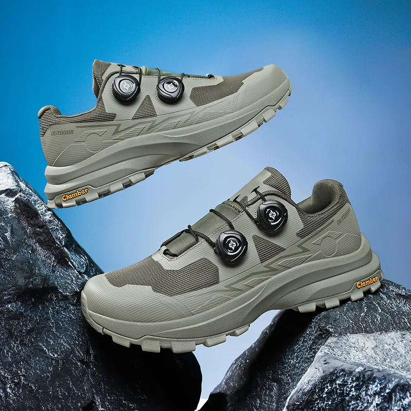 

Classic Brand Designer Quick Lacing Outdoor Hiking Shoe Top Quality Wearable Trekking Sneakers Men Mountain Climbing Footwear