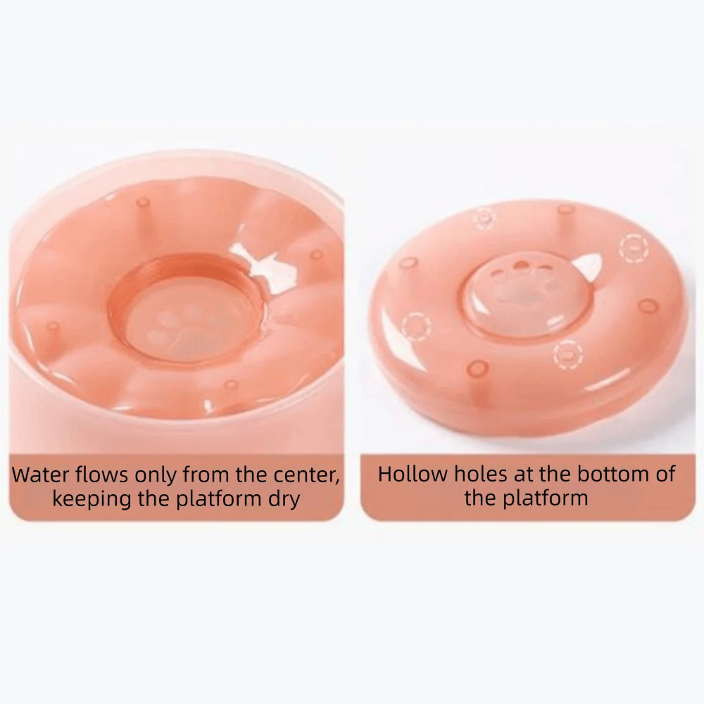 Plastic Pet Floating Water Bowl Anti-Splash Spill Proof Dog Drinking Bowl No Wet Mouth Large Capacity Pet Water Fountain