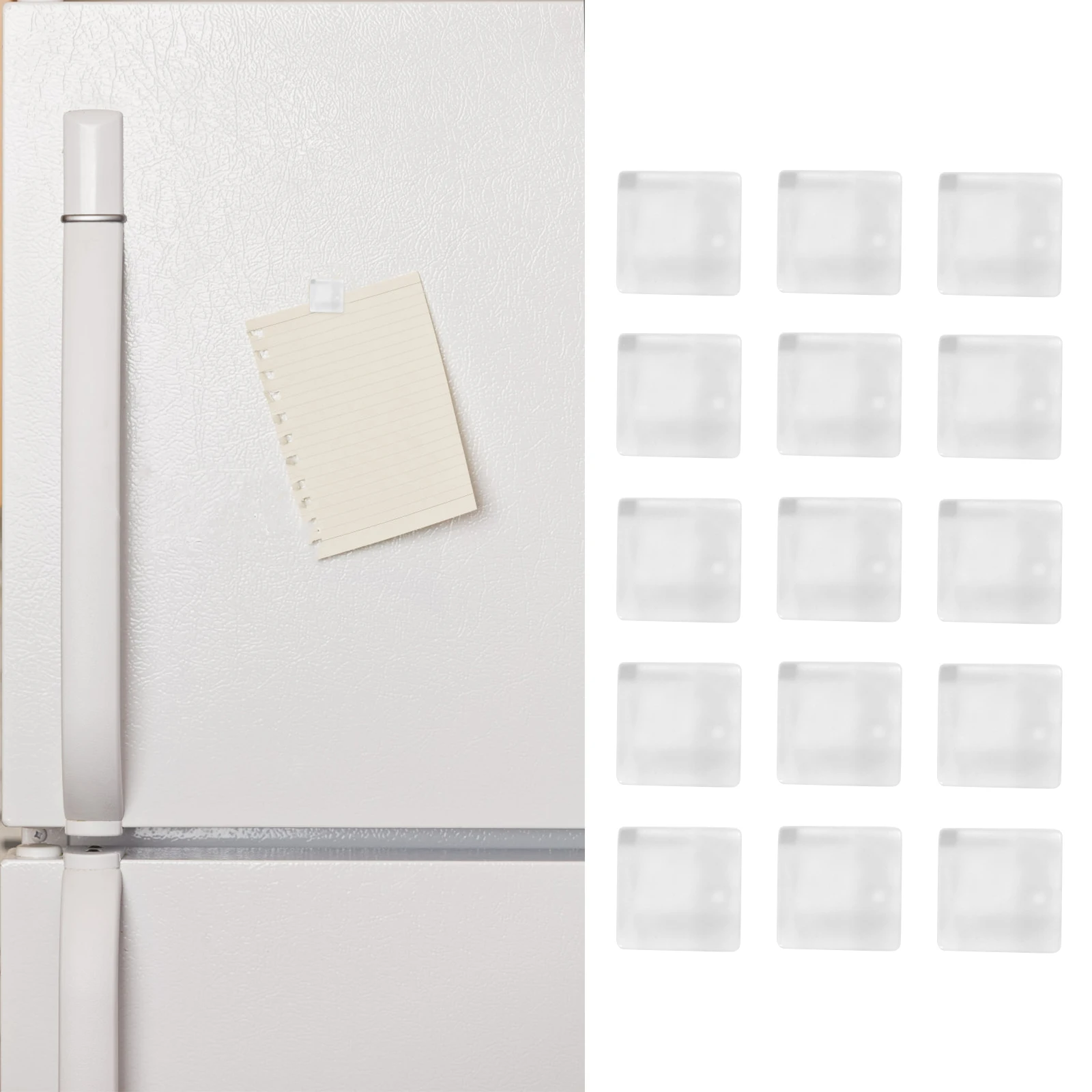 

24 Pcs Fridge Magnet Stickers Crystal Glass Square Refrigerator Decoration Metal Surface Gifts Home Kitchen Accessories