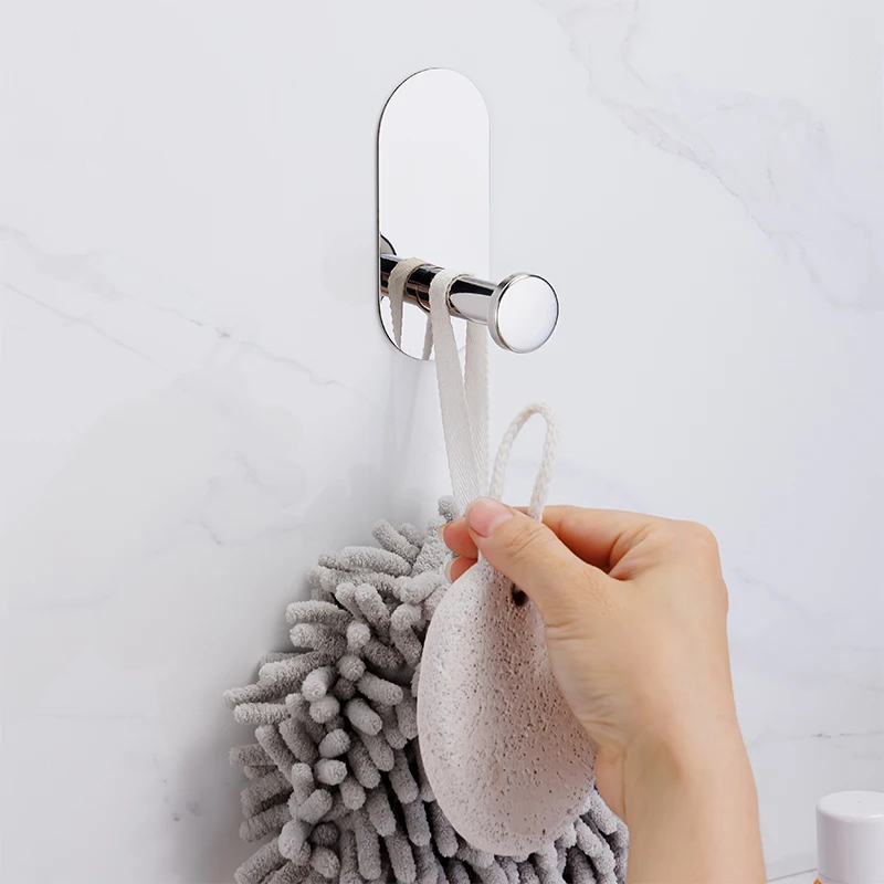 YCRAYS No Drilling Chrome Bathroom Accessories Sets Toilet Tissue Roll Paper Holder Towel Rack Bar Rail Ring Robe Hook Hardware