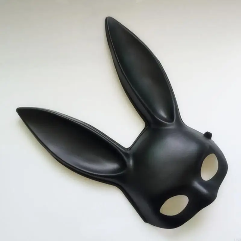 Blanc femmes fille Sexy lapin longues oreilles masque Halloween fête Cosplay