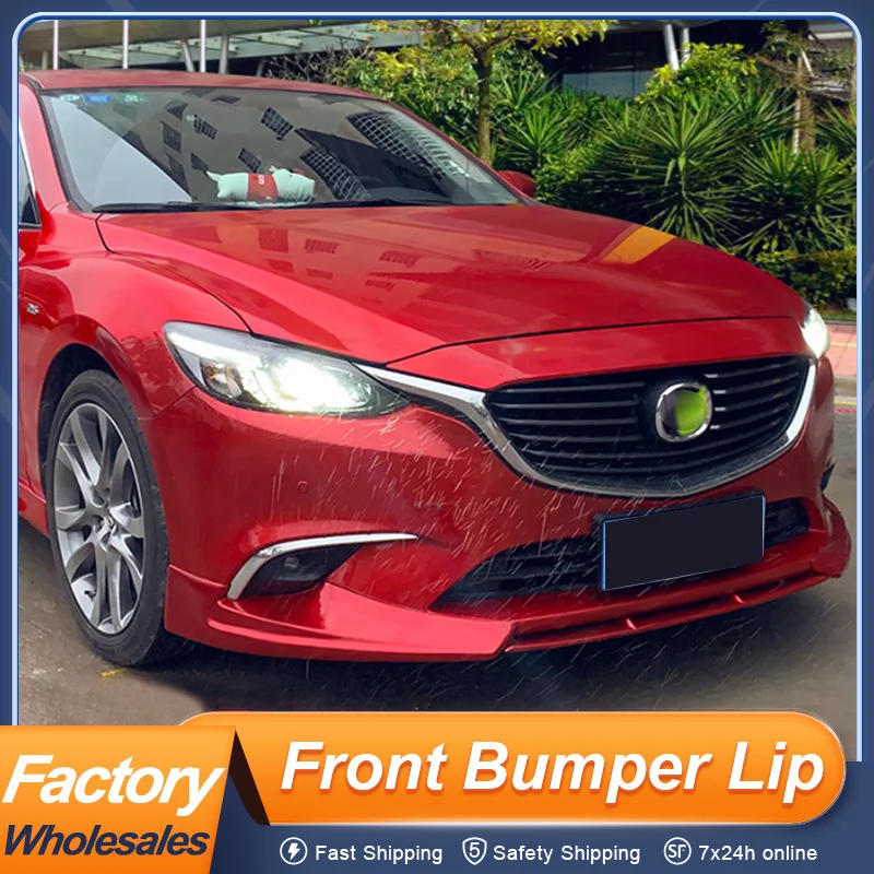 

For Mazda 6 Sedan 2017 2018 2019 Bodykit Front Bumper Lip Chin Splitter Diffuser 3Pcs/Set Painted Color Exterior Accessories