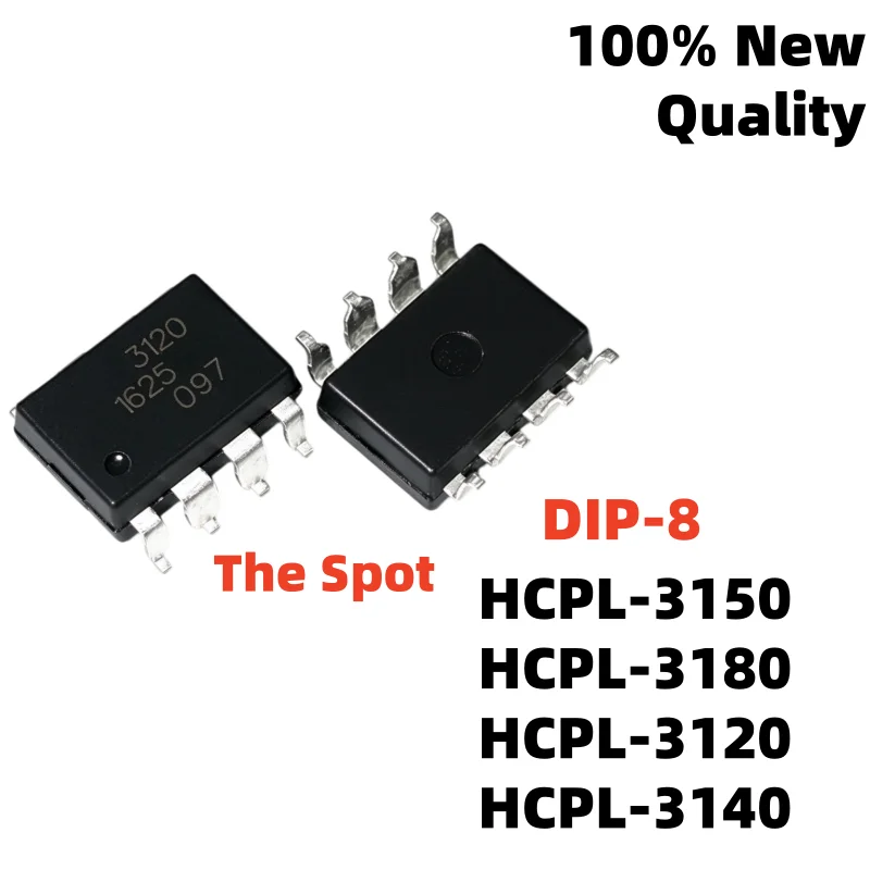 10PCS 100% New Quality HCPL-3120 HCPL-3180 A3150 A3180 DIP-8 HCPL-3140 HCPL-3150 A3120 A3140 Optocoupler