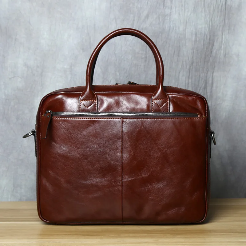 Retro Leder herren Aktentasche Top Schicht Leder Handtasche Lässig Schulter Messenger Tasche Business Laptop Tasche Trendy männer Tasche NZPJ – Detail 21