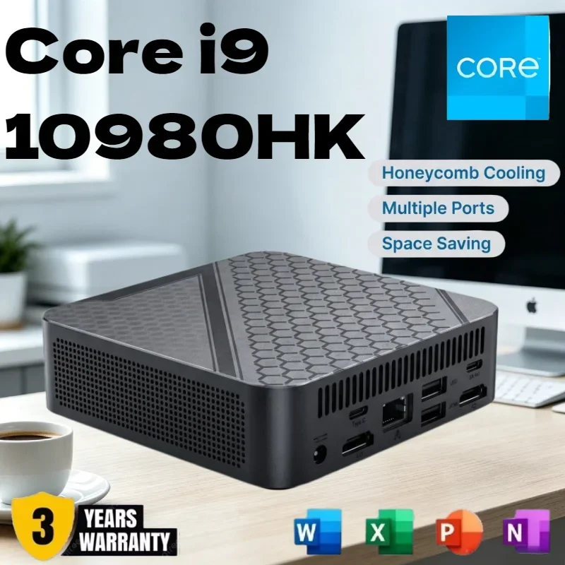 New Mini PC Portable High-Performance Intel i9 10980HK USB 3.0 16GB RAM Wi-Fi6 DDR4 high-frequency memory