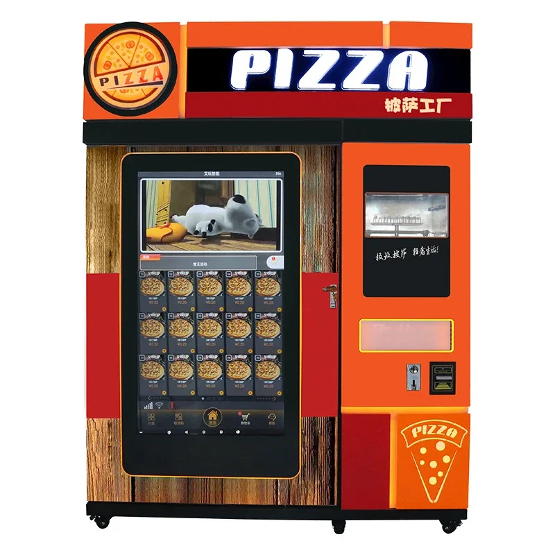 New 2024High-end deliciousVending machine Pizza machine with oven heated baked pizza hamburger Full vending machine