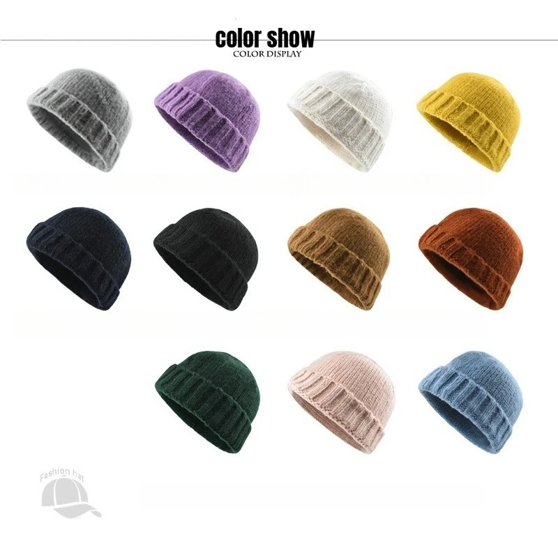 1 قطعة بيني الشتاء الدفء للرجال النساء Brimless دوكر قبعة الشتاء قبعة بحار في الهواء الطلق يندبروف توالت الكفة ميناء القبعات #2