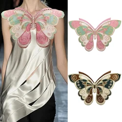 1 Pc Butterfly Embroidery Large Patch Handmade Craft Suitable For Sewing Patches on Clothing Accessories 24*37CM