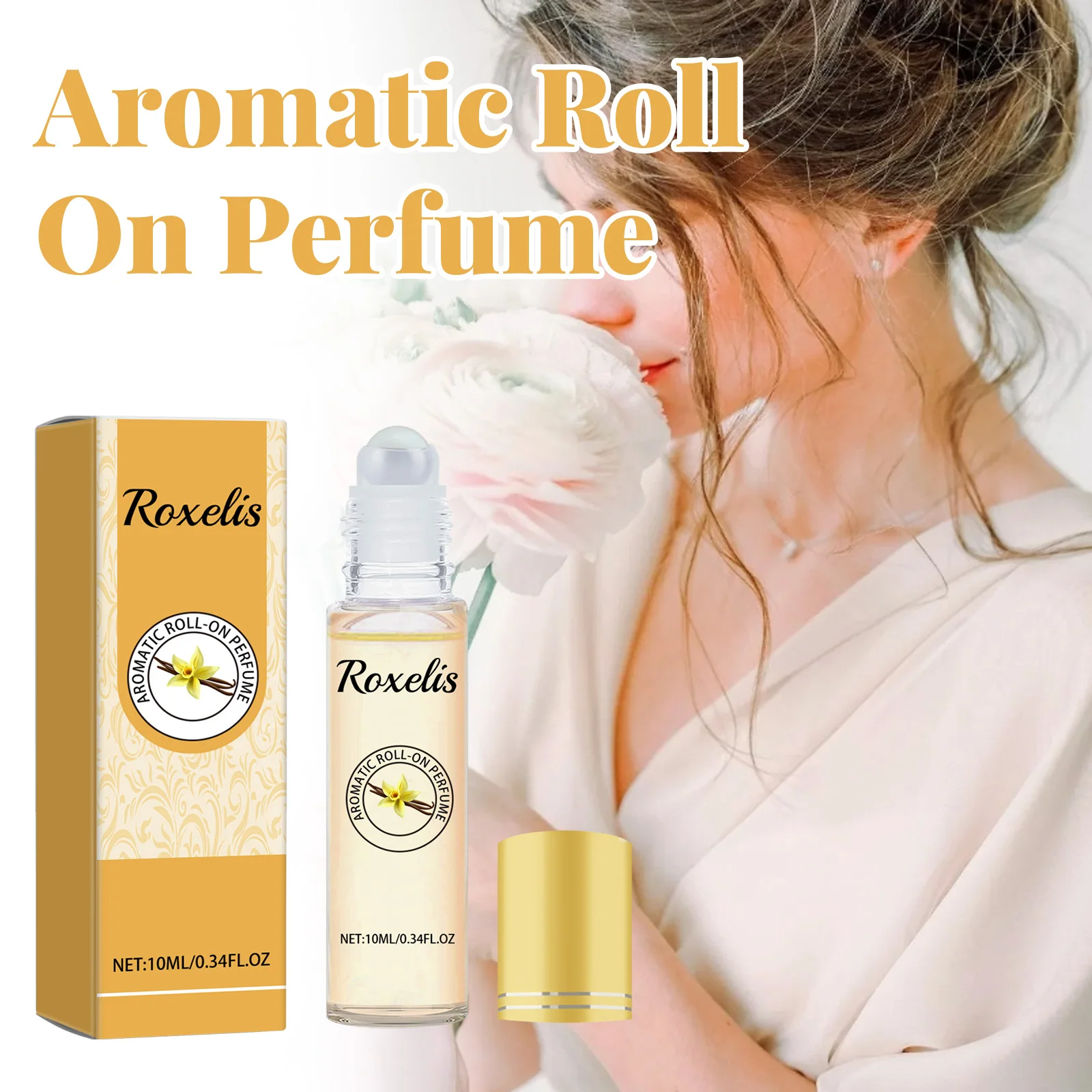 Roxelis Natural light fragrance Arab Perfume Body For Women To Remove Body Odor Body Balm Ball Bearing Wrist Unique Fragrance