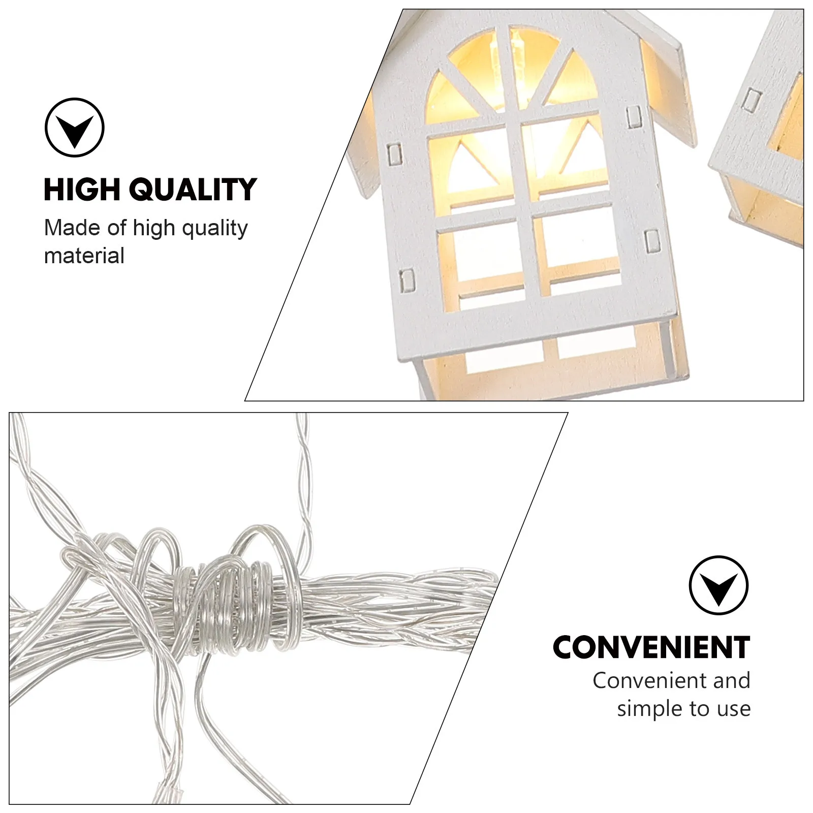 

Wooden House LED Light String 1Pcs Christmas Decor Outdoor Indoor Tree Balcony Gazebo Lamp String Decor Novelty Lighting