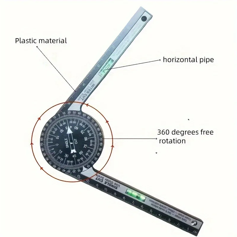 360度回転角度測定器 - 精密木工ツール、テーブルソー、木工ツールに適しています