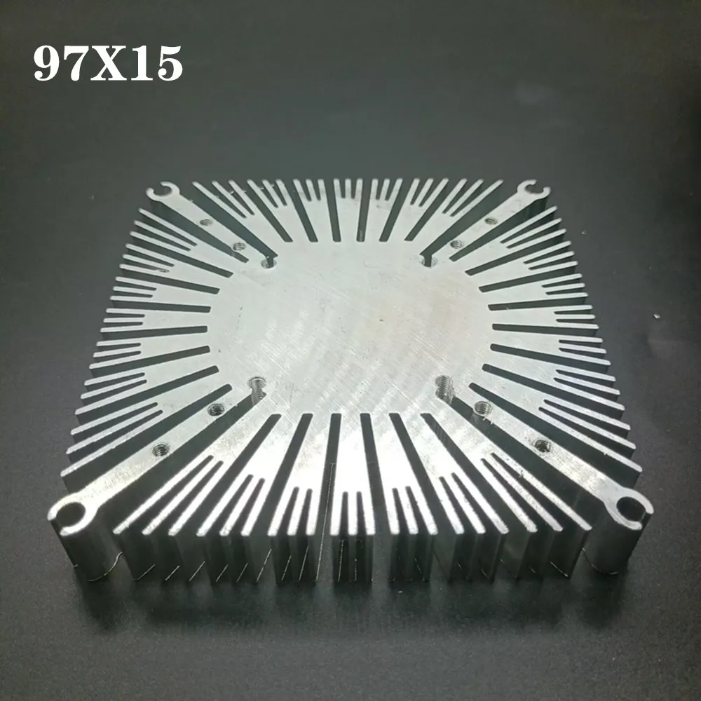 97X15 20W 30W 50W 100W 110V 220V LED Square Aluminum Radiator Suitable for High Power COB Panel Bulb Cooling