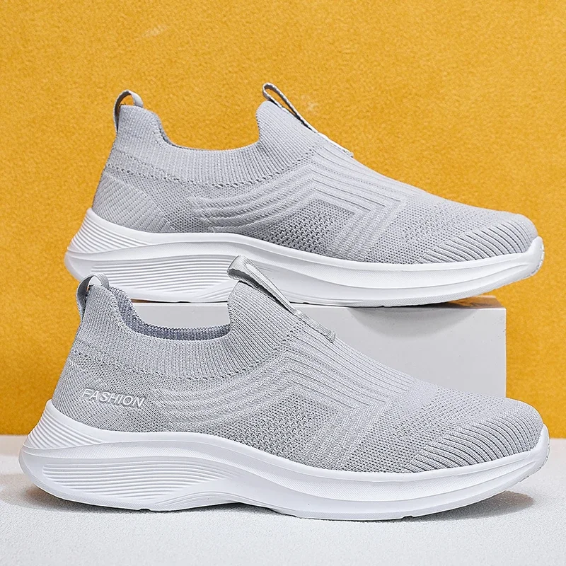 

Летняя мужская повседневная обувь с сеткой, легкие кроссовки, мужская уличная прогулочная обувь, дышащие мужские лоферы без шнуровки, Zapatillas Hombre 47