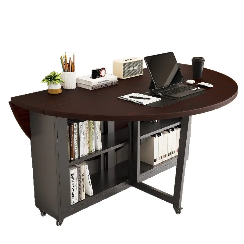 

New Chinese hotel household folding dining table round turntable commercial mobile storage table and chairs round dining table