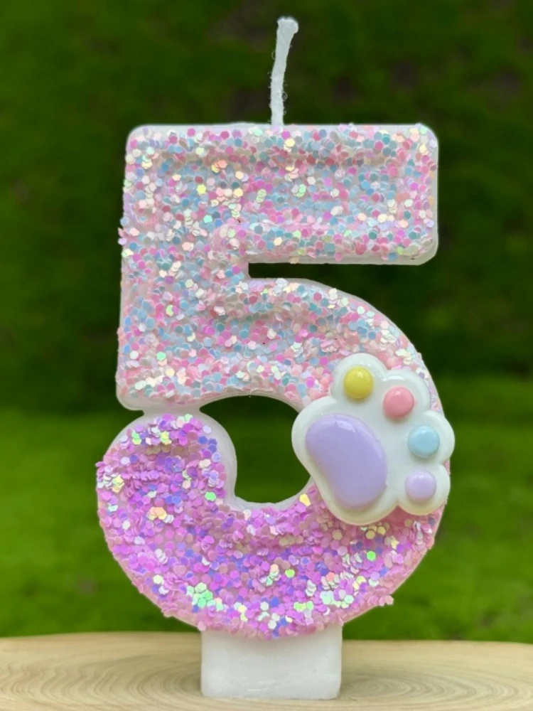 1 Stück Kinder-Geburtstagskerzen 0-9 Zahlen Rosa Kuchenkerzen-Dekoration DIY für Hochzeits- und Partybedarf – Detail 11