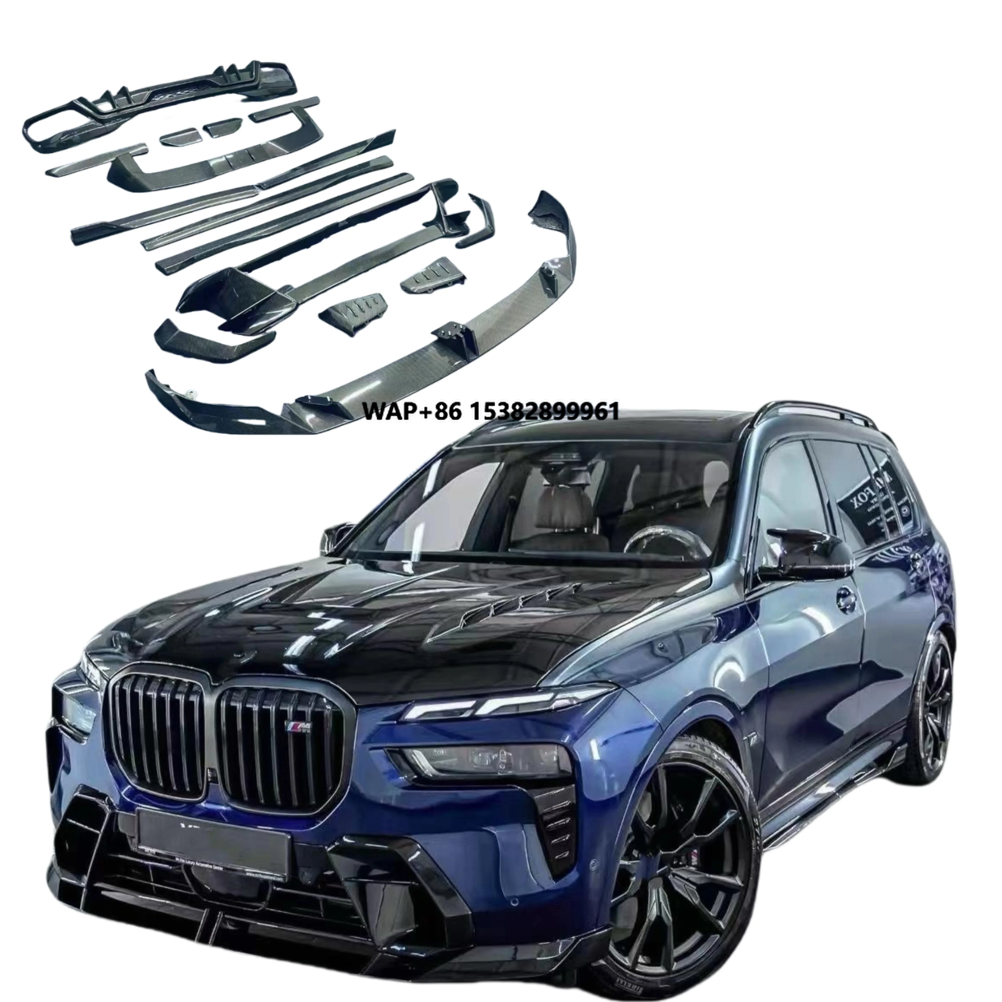 

Ld Style Body Kit for X7 G07 Carbon Fiber Front Lip Skirt Diffuser Spoiler Hood Body Kit.
