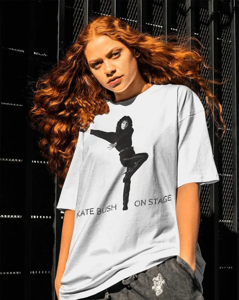 Kate Bush On Stage Tshirt-graphic tees,kate shirt,vintage music shirt,kate sweatshirt,music hoodie,kate t shirt