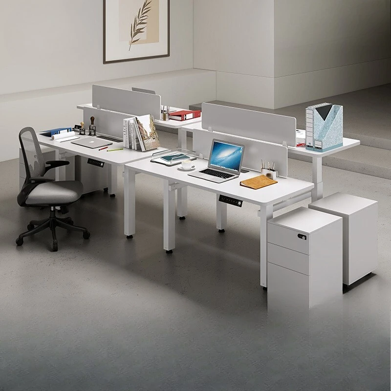 

Office staff Office desk and chair combination Intelligent staff table Lifting table Simple modern electric standing workbench