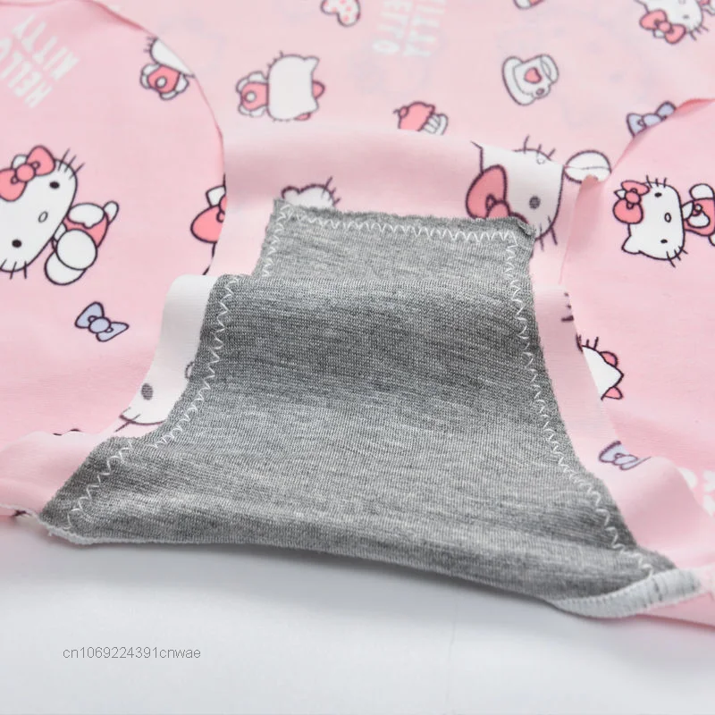 Sanrio Hello Kitty Silk Comfortable Panties Y2k Summer Breathable Briefs Lingerie Women Kawaii Pink Anime Cute Underwear Female