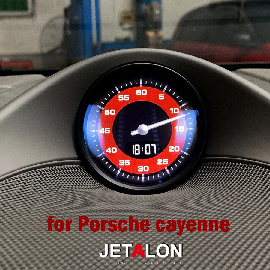 For Porsche Cayenne New Upgrade LCD Car Stopwatch Interior Dashboard Central Clock Compass Time Electronic Meter