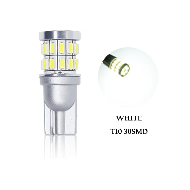 6 قطعة T10 W5W 194 168 LED لمبات 30smd 3014 رقاقة الجانب ماركر ضوء لوحة ترخيص ضوء القراءة الداخلية ضوء للسيارات 12 فولت #6