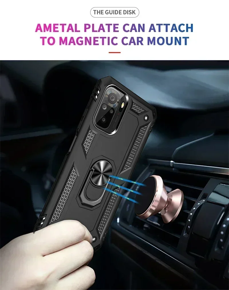 Funda de teléfono a prueba de golpes para Xiaomi, carcasa trasera con soporte de anillo para Poco M5S, M, 5S, 5 S, PocoM5S, 4G