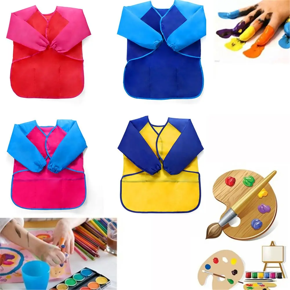 Children Baking Craft  Painting Apron Waterproof Cooking Bib Art