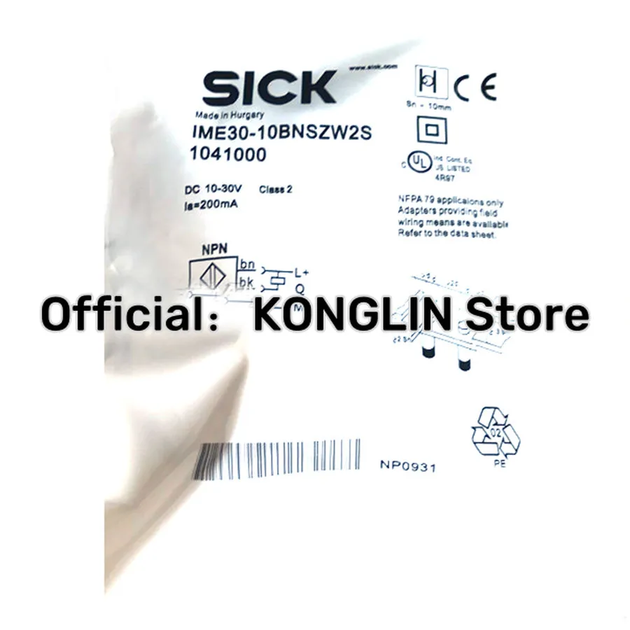 

1 шт. новый индуктивный датчик приближения Sick IME30-10BNSZW2S