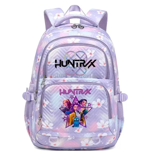 Imagen 2 del producto Mochila Kpop Demon Hunters de dibujos animados Rumi Mira Zoey HUNTR/X Saja, mochila escolar estampada para niños, mochila escolar para estudiantes de gran capacidad para niñas