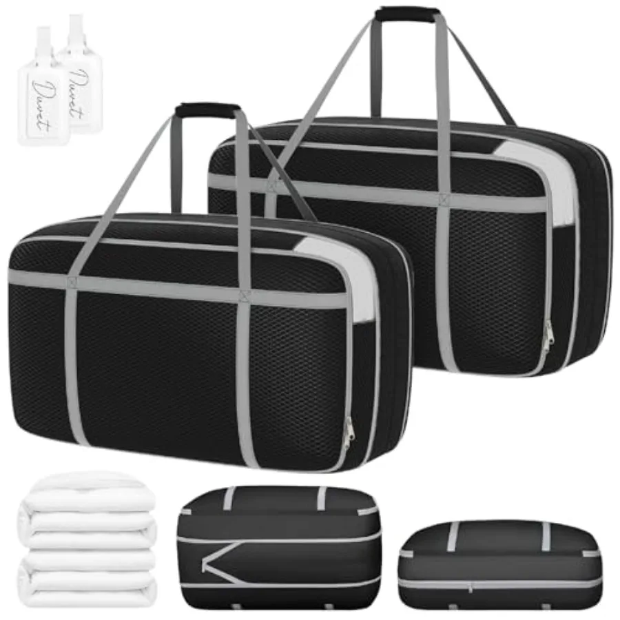 

Большая сумка для хранения одеял с ручками, 100 л, моющаяся, для компрессионной упаковки, сумки для переезда на молнии, экономия места