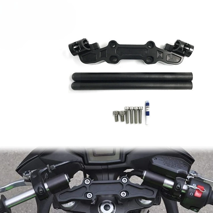 Motorcycle Accessories Clip on Clamp Adjustable Handle Bar Handlebar for Ninja 650R ER-6F ER6F 2006-2016