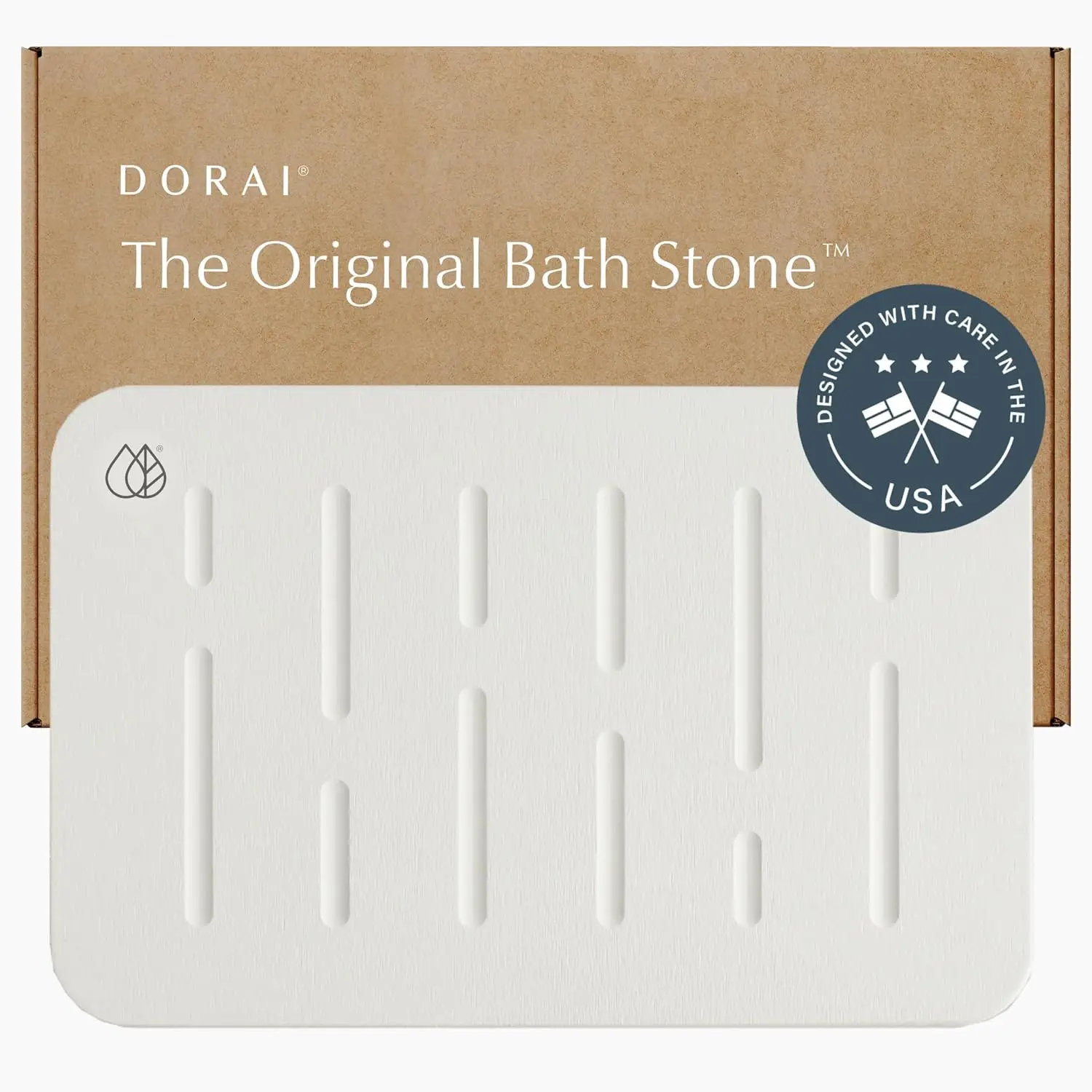 

Luxury Diatomite Stone Mat 23.6"x15.4" - Quick-Dry, Non-Slip, Rain Sandstone for Bathroom