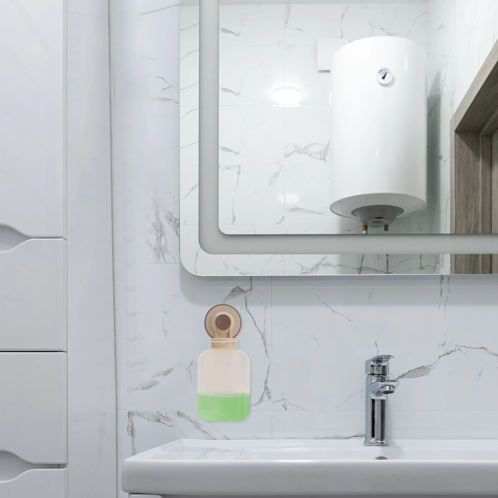

Silicone Vacuum Soap Dispenser Long Lasting No Leakage Transparent Liquid Dispenser for Home Hotel Use Wall Mounted