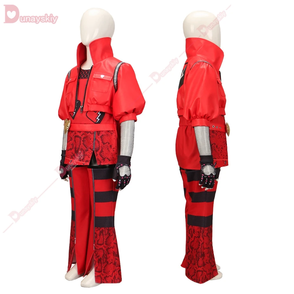 CosplayKids niñas princesa Cosplay rojo 2024 película D-Descendentes Rise fantasía disfraz niños disfraz fiesta de Halloween S
