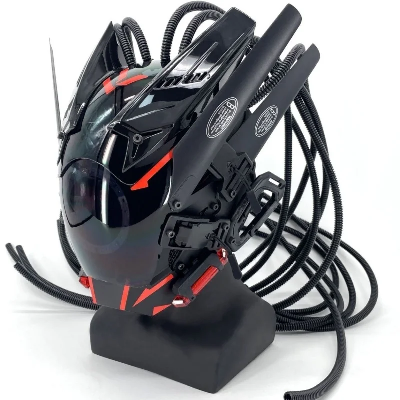 2024 Cyberpunk Mask Trend cos Accessori Personalità Maschera a pieno facciale scuro Robot cosplay Metaverse