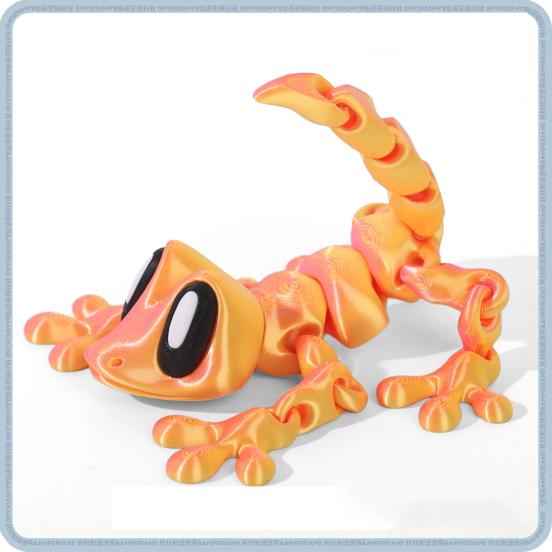 3D 프린팅 시뮬레이션 Gecko 피규어 장난감 모델, 창의적인 데스크탑 장식 장식품, 조인트 이동식 곤충 Gecko 어린이 선물, 신제품