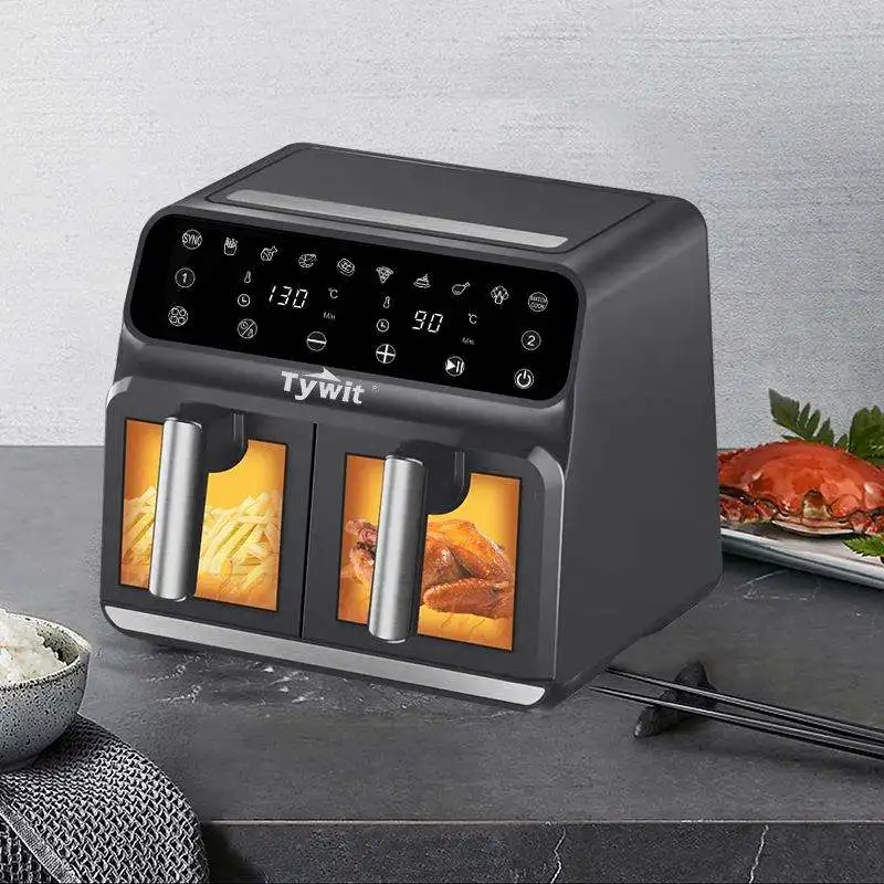 1700W Stainless Steel Air Fryer Toaster Oven Small Kitchen Appliances Digital Air Fryer oven With Visible Window