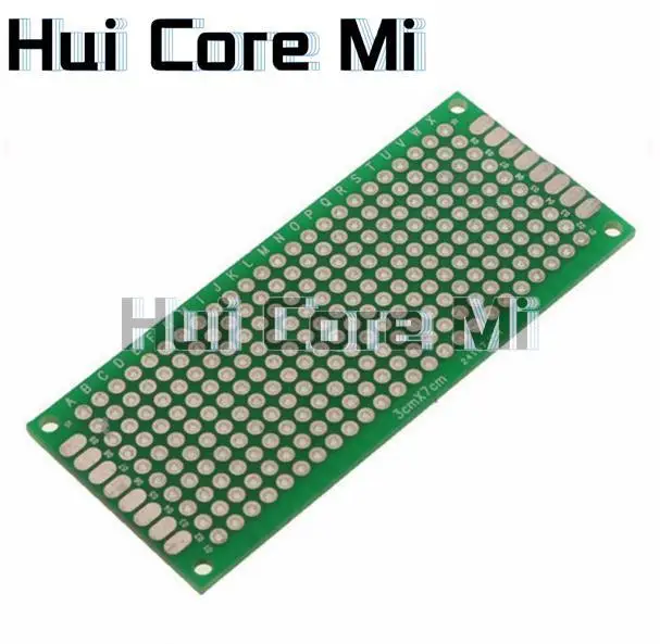 1 pces duplo lado protótipo pcb diy universal impresso placa de circuito 3x7cm verde