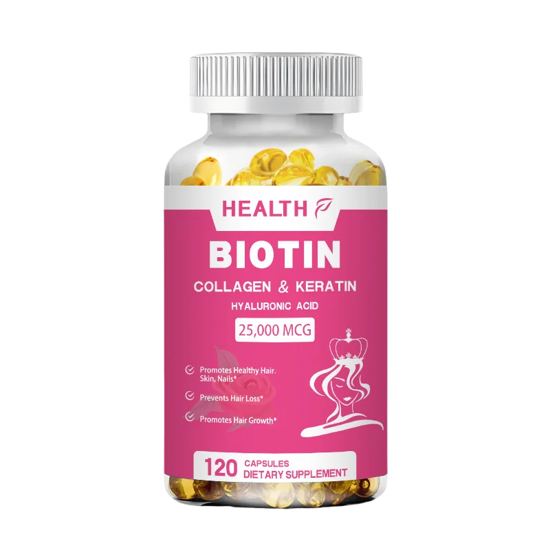 Super Collagen Protein, Containing Vitamin C and Biotin, Skin, Hair And Nail Supplements, Containing Antioxidants, 120 Capsules