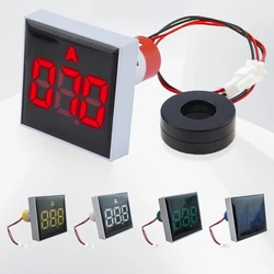 50MM Square LED Digital Display Ammeter 0-100A Current Tester Voltmeter mpere Current Voltage Meter LED Signal Light lndicator