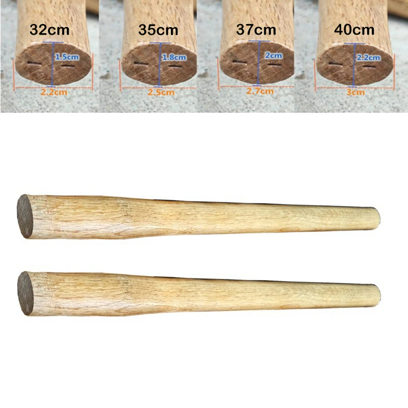 Hammer Replacement Handles Wooden Hammer Handle Hand Tools Anti-slip Wood Hammer Handle Solid Repair Tool 32 35 37 40cm 1pc