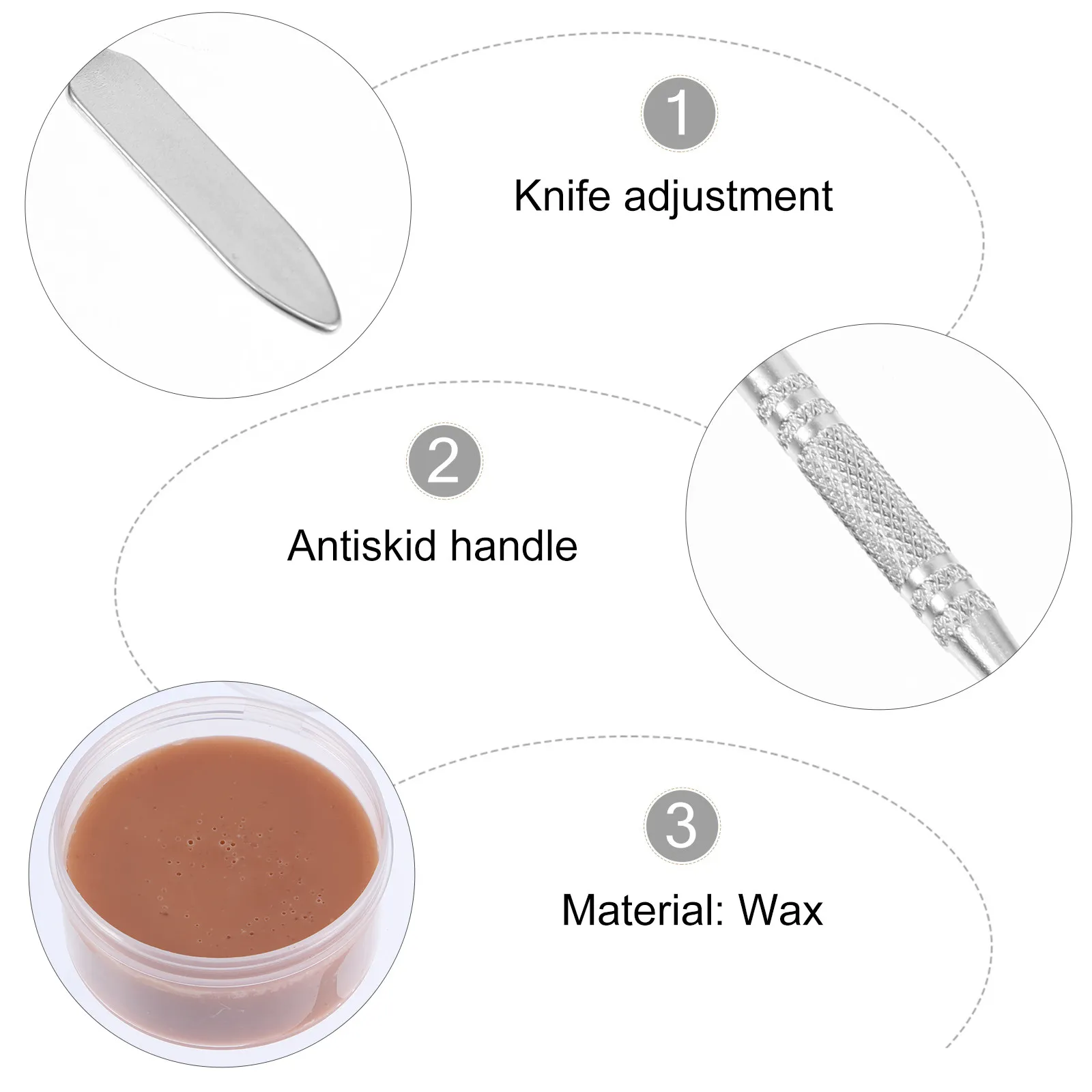2Pcs Safe Special Effects Skin Wax Set for Artistic Makeup Scar Simulation Prosthetic Application Halloween Festival Fancy Dress